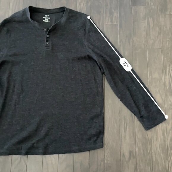 George Black XXL Long Sleeve Henley Tee Shirt - Picture 9 of 9